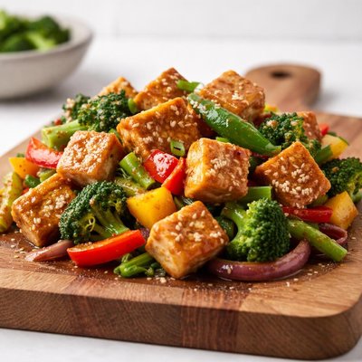 Tofu stir-fried