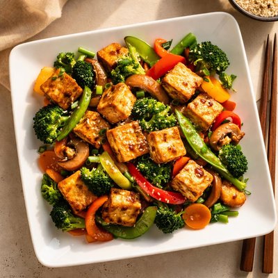 Tofu vegetable stir fry