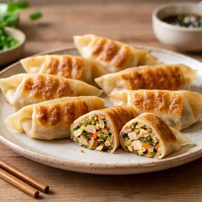 Tofu veggie gyoza