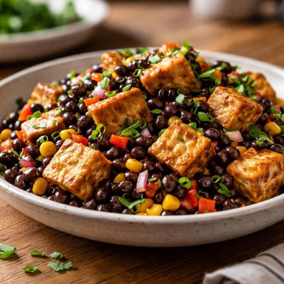 Tofu with beans