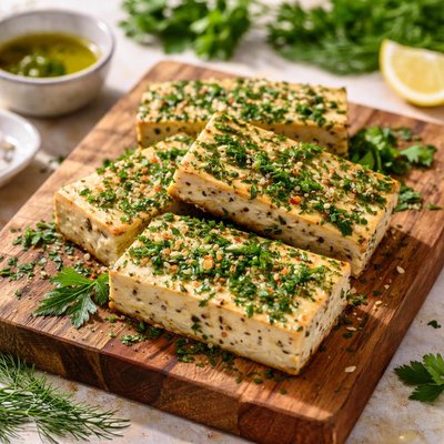 Tofu with herbs