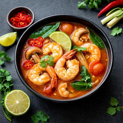 Tom yam shrimp