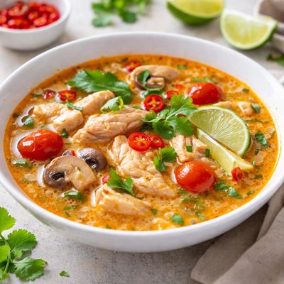 Tom yum chicken soup