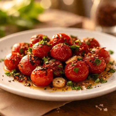 Tomates cereja salteados