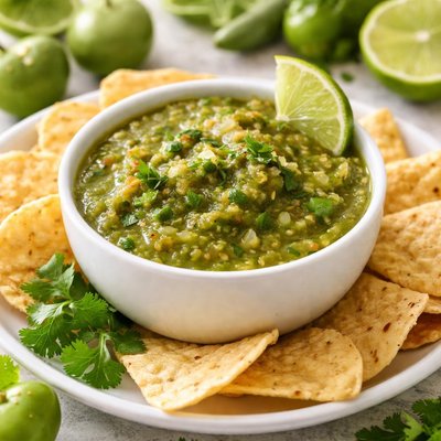 Tomatillo-green chili salsa