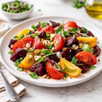 Tomato and beetroot salad