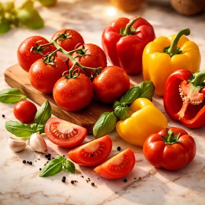 Tomato and bell pepper