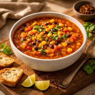 Tomato and corn soup