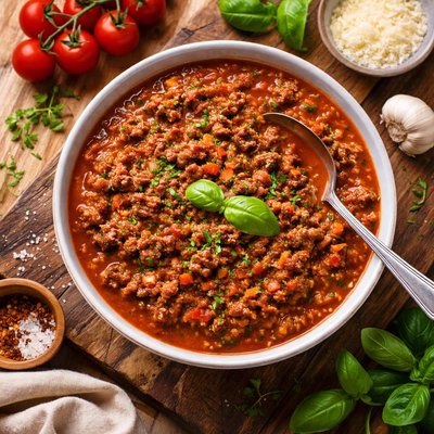 Tomato and herb bolognese sauce
