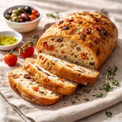 Tomato and olive bread