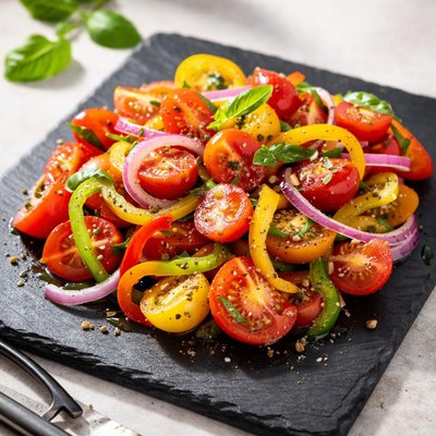 Tomato and pepper salad