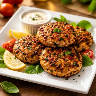 Tomato basil chicken patties