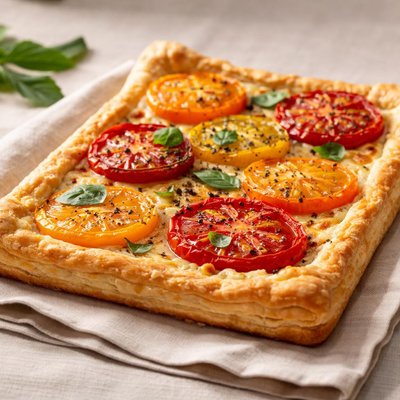 Tomato cheese tart