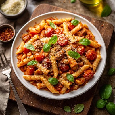 Tomato chicken penne