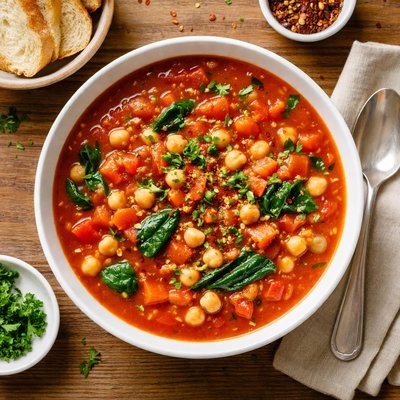 Tomato chickpea soup