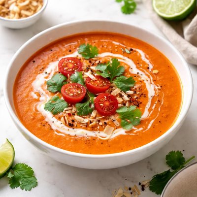 Tomato coconut soup