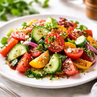 Tomato cucumber salad