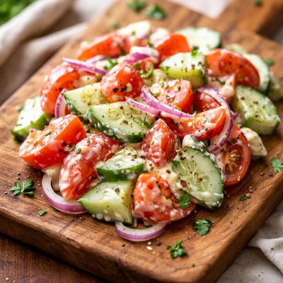 西红柿黄瓜配美乃滋