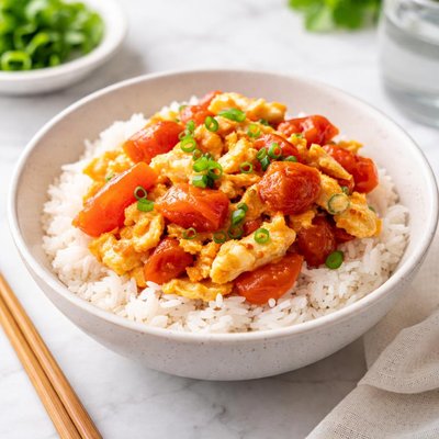 Tomato egg and rice
