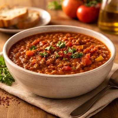 Tomato lentil soup