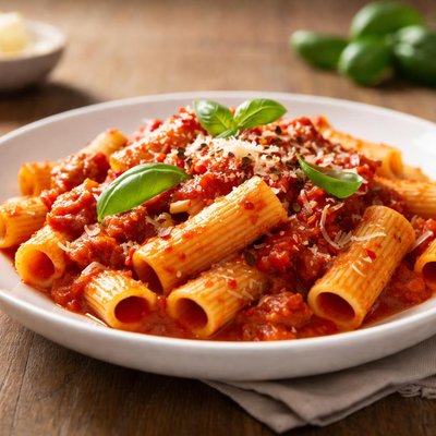 Tomato pasta rigatoni