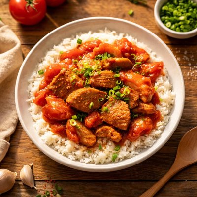 番茄猪肉饭