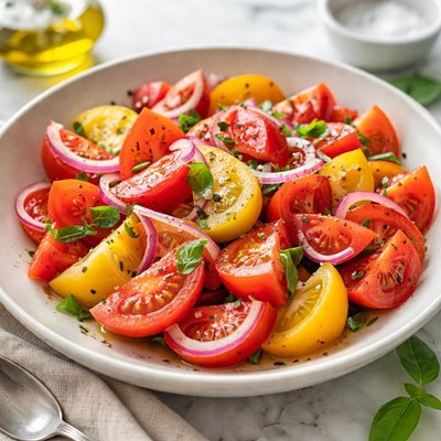 Tomato salad with onions