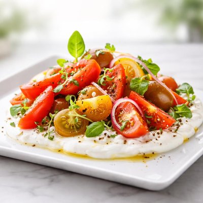 Tomato salad with yogurt