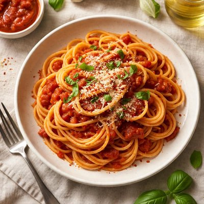 Tomato sauce spaghetti