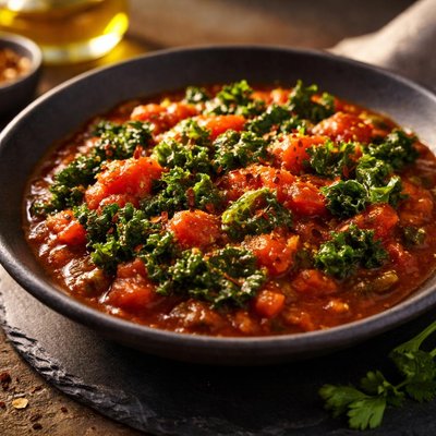 Tomato sauce with kale