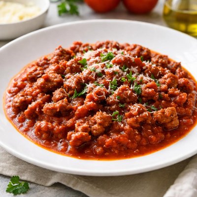 Tomato sauce with meat
