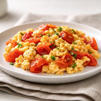 Huevos revueltos con tomate