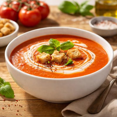 Tomato soup with cream