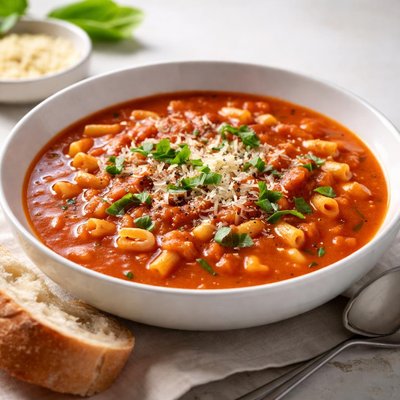 Tomato soup with pasta