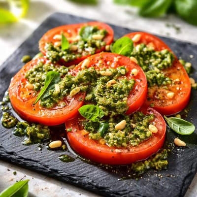 Tomato with pesto