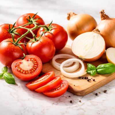 Tomate et oignon