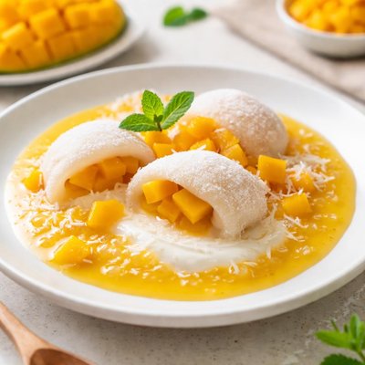 Tong sui mango mochi coconut pudding