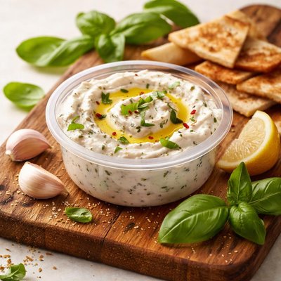 Toom garlic basil dip