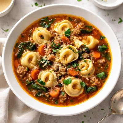 Tortellini sausage soup