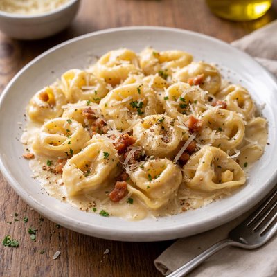Tortellini with cream sauce