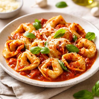 Tortellini with sauce