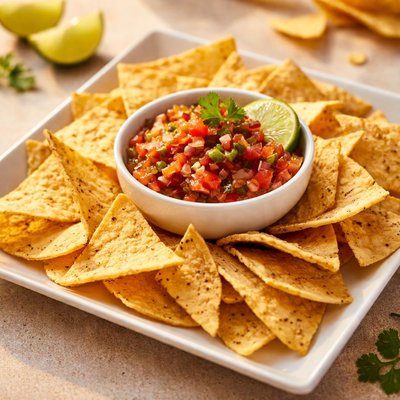Tortilla chips and salsa