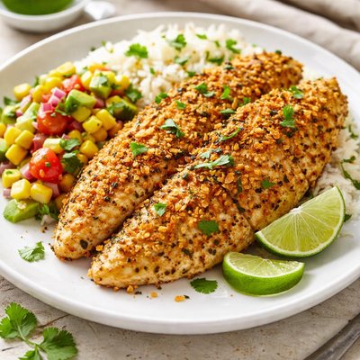 Tortilla crusted tilapia
