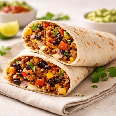 Tortilla with mexican filling