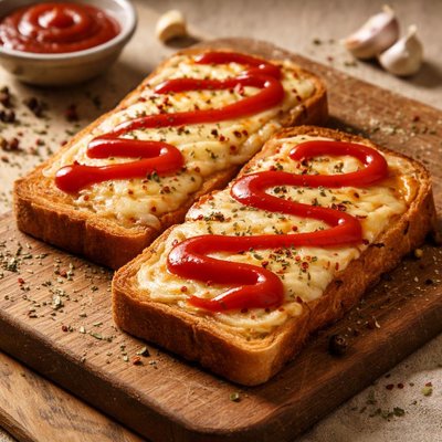 tost con ketchup