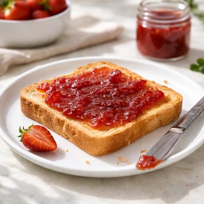 Tostada con mermelada