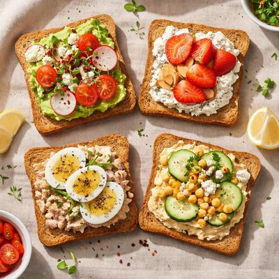 Tostadas de pan lactal integral