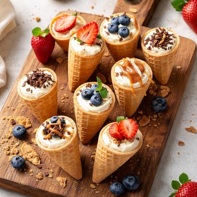 Cono de mini cheesecake de Trader Joe's