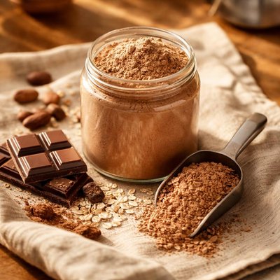 Transparent chocolate protein powder