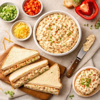 Trini cheese paste sandwich spread